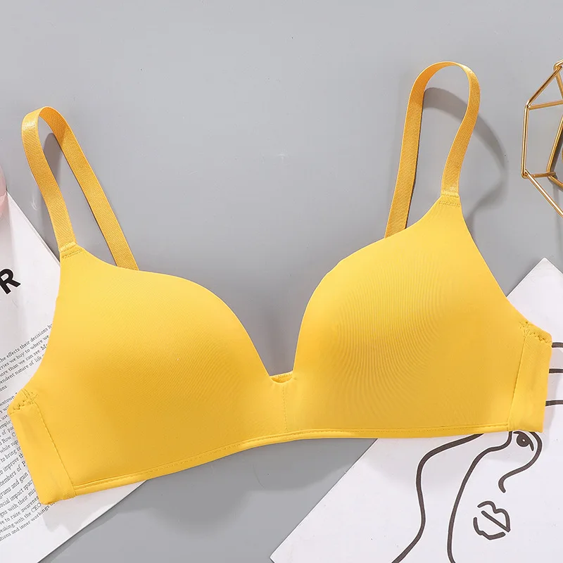 Women Seamless Bra Sexy No Wire Push Up Underwear Girls Students Breathable Thin 12 Colors Bras Female's Bra Breathable Gathered