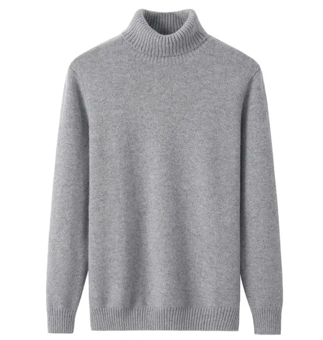 

Cashmere Sweater Men Thick Winter Coarse Wool Turtleneck 7-pin Warm