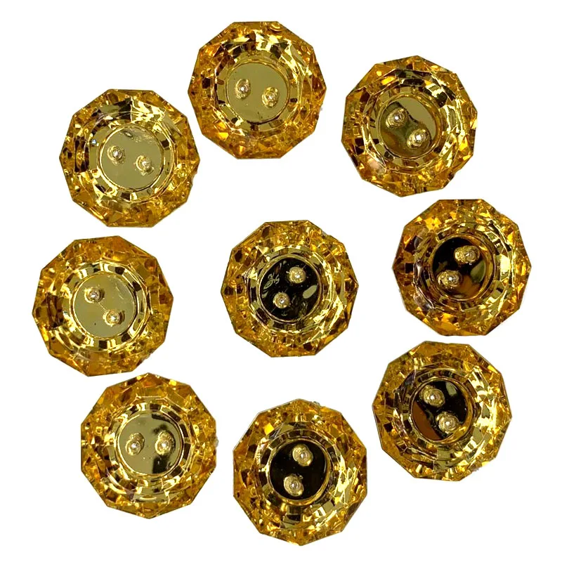 24Pcs Rhinestone acrylic button sewing faceted glittering buttons for crafts garment accessory 1.8cm