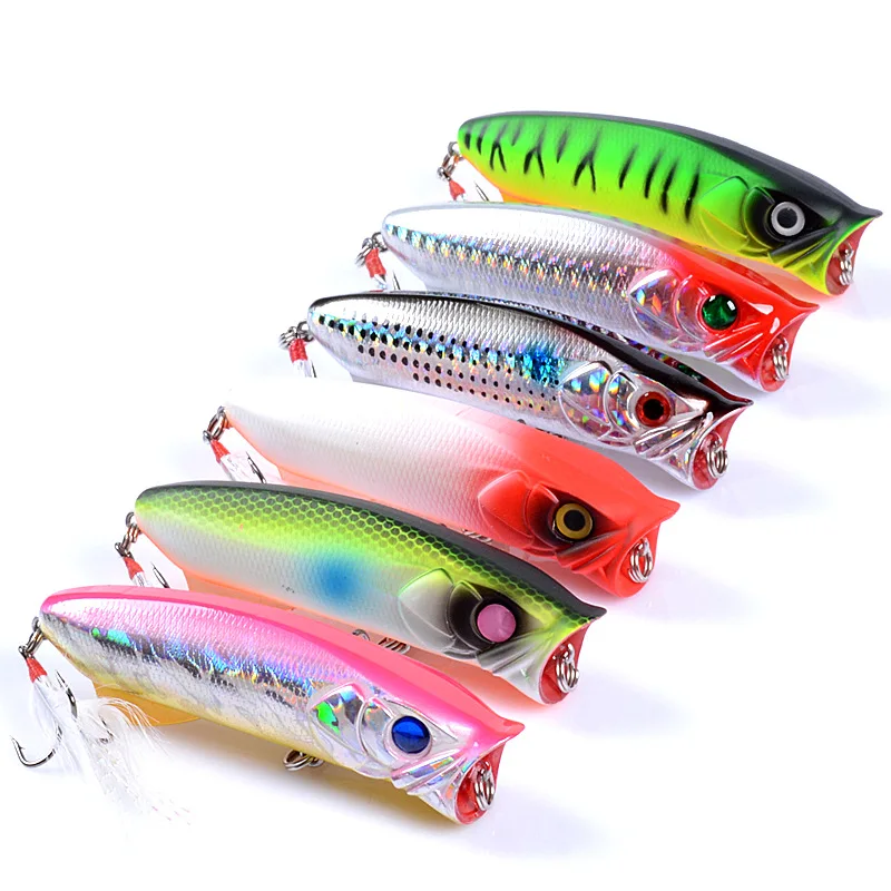 East Rain  Painted Topwater Bait 2pcs/lot 8cm 11.3g  Freshwater Saltwater Fishing Lure Popper Artificial Hard Bait