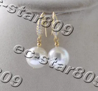 Z11304 Set 20" 14mm White Round South Sea Shell Pearl Necklace Bracelet Earring Women Fasion Jewelry view 6