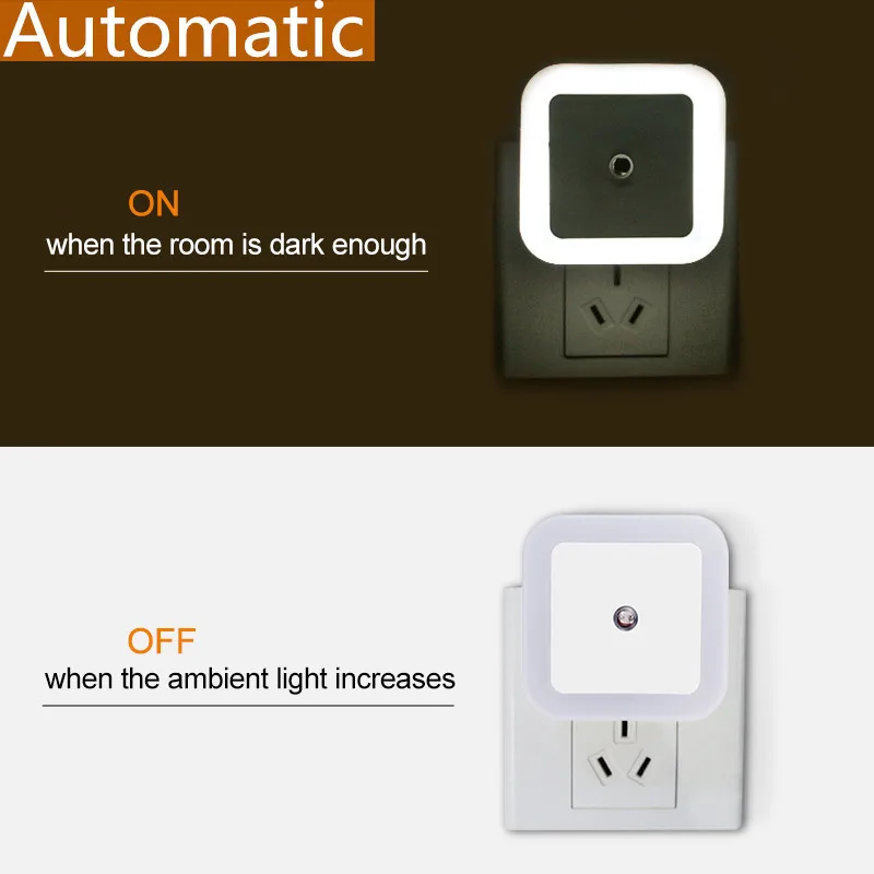 Luminária led noturna para decoração interna, para quarto, com controle de indução, para economia de energia, para bebês dormir