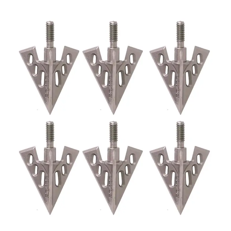 6/12/24pcs Crossbow Hunting 3 Blades Tips 100Gr Broadhead Arrowheads with Screw-in For Bow Hunting Shooting Accessories