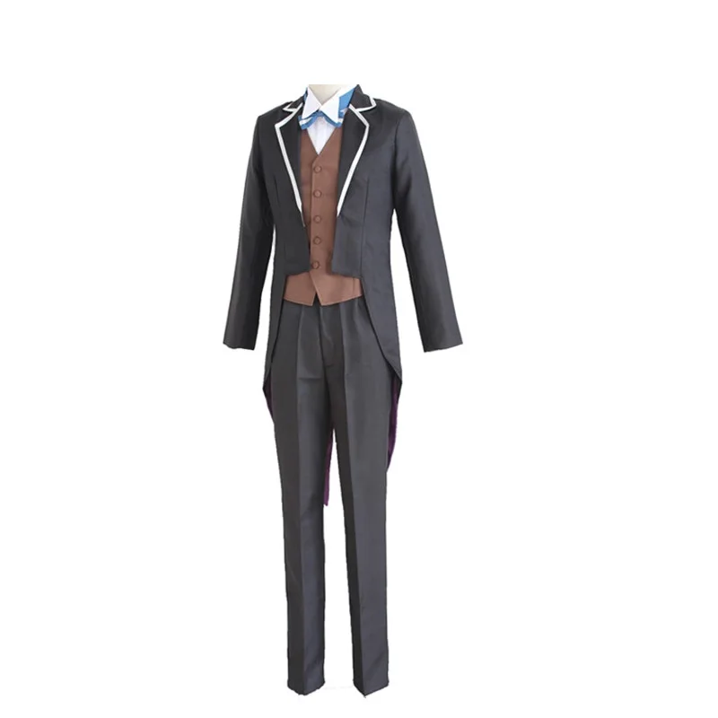 Re Zero kara Hajimeru Isekai Seikatsu Cosplay Costume Subaru Natsuki Swallowtail Full Set Synthetic Wigs Men Boys School Uniform