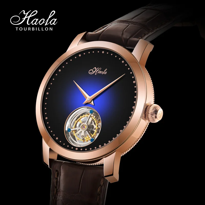 Haofa Seagull Movement ST8230 Tourbillon Mechanical Watch For Men Sapphire Luxury Manual Tourbillon Wristwatches montre homme