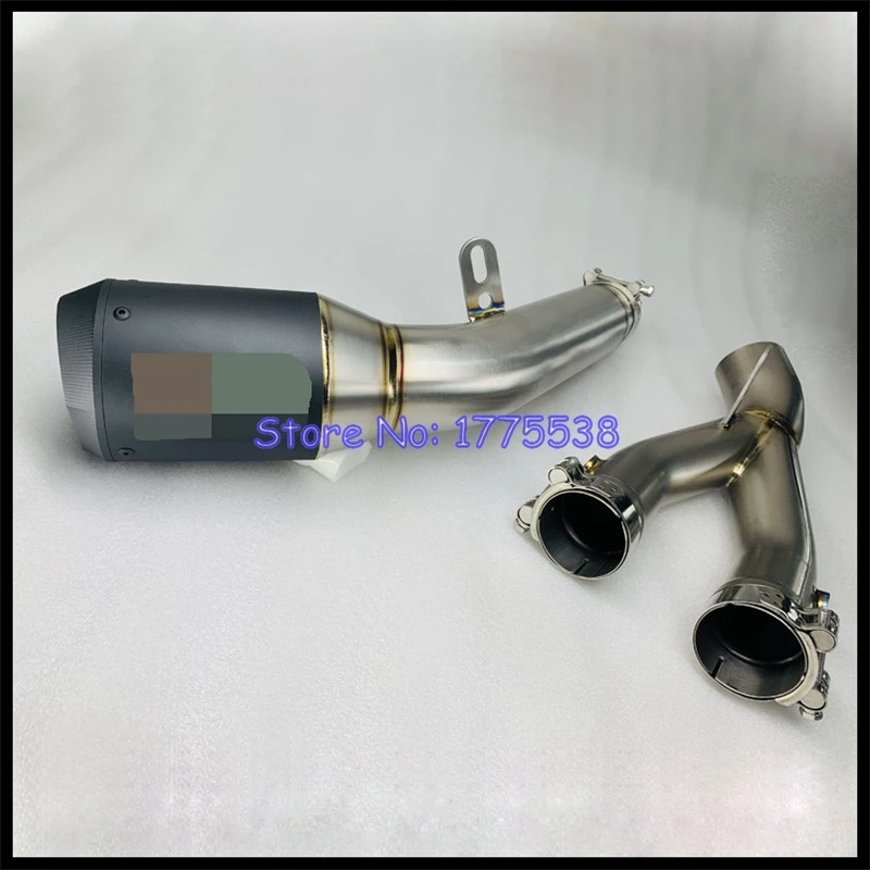 Titanium Alloy Porcelain Motorcycle Exhaust Link Pipe for Yamaha YZF R1 R1M 2015-2024 Motorbike Muffler Exhaust Escape Mid Pipe