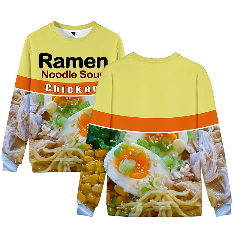 

New Japan Ramen Noodle Soup 3d Hoodies Pullover Street Style Men Women Capless Sweatshirts Tops Long Sleeve O-neck Unisex Hoodie