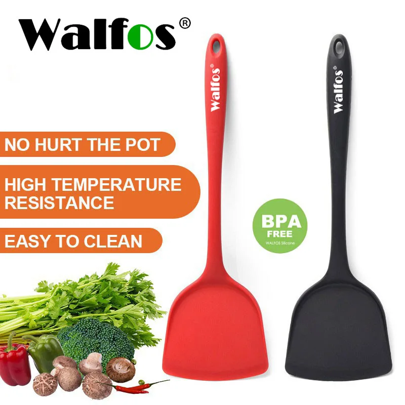 WALFOS Silicone Spatula Cooking Utensils Steak Egg Turner Shovel Non-stick Heat-Resistant Frying Pan Spatula Kitchen Accessories