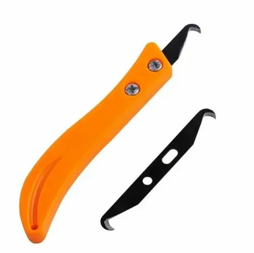 Yellow Sharp Hook Blade Knife Beech Wood Working Banana Type Handle Wood Carving DIY Tool 5.71