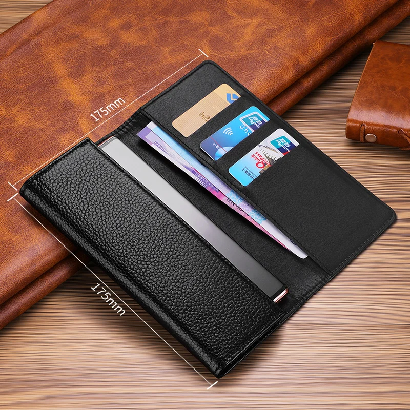 

Genuine Leather Pouch For OPPO Find X6 Case Universal Phone Holster For OPPO Find X5 Pro Case Luxury Wallet Bag