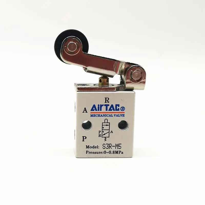 AirTAC Roller Type Control Valve S3RM5 S3R-06 S3R-08 3/2 way Pneumatic Valve