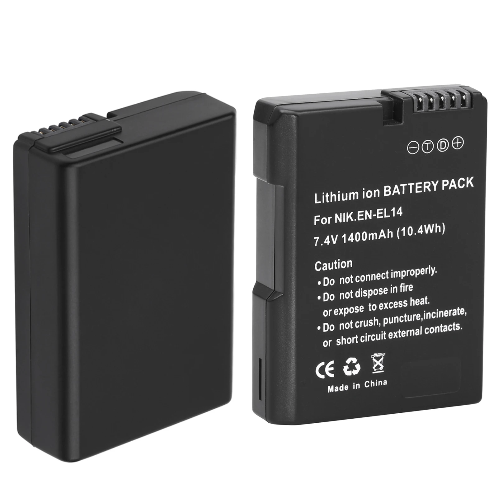 EN-EL14 EN-EL14A EL14 Replacement Camera Battery for Nikon D3100 D3200 D3300 D3400 D5600 D5100 D5200 P7000 P7800