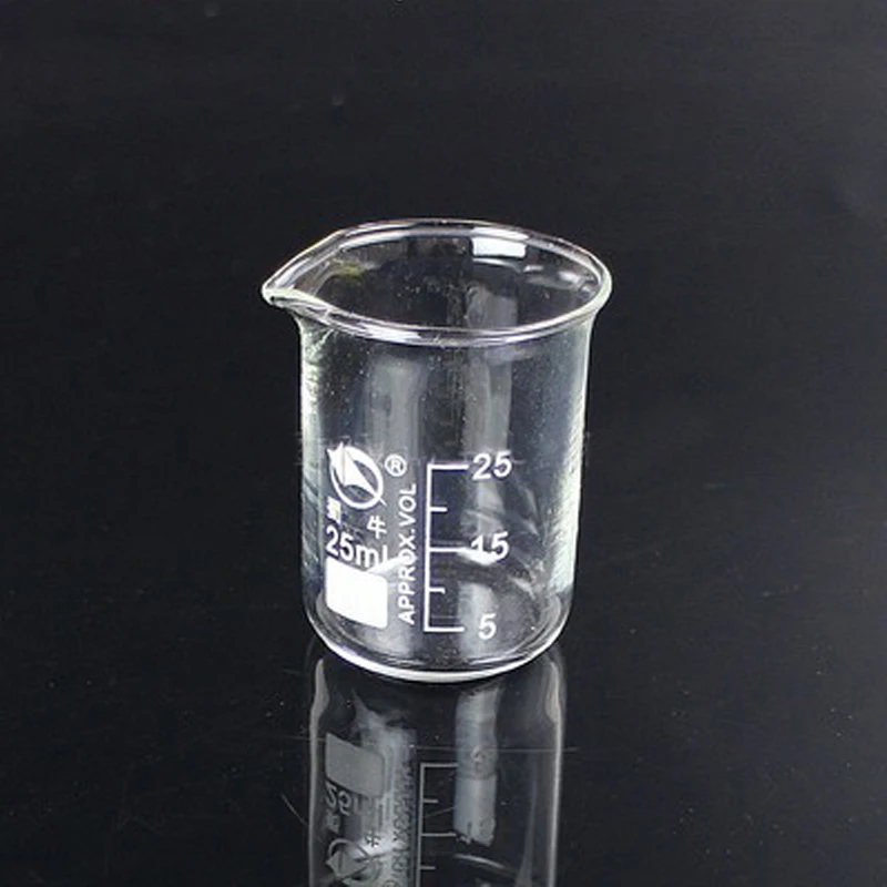 5pcs/set 25ml/50ml/100ml/150ml/500ml Glass Beaker Chemistry Experiment Labware For School Laboratory Equipment