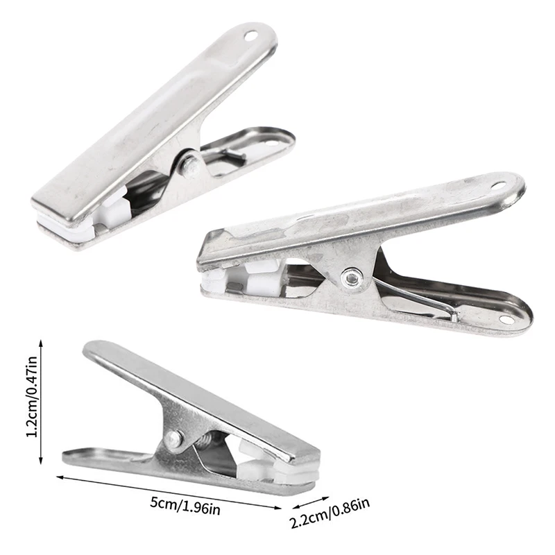 4Pcs/Set Clothes Clips Stainless Steel Clothespin Hanging Pins Clamps Home Pegs Laundry Underwear Pegs