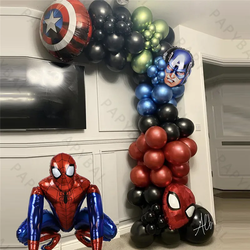 

77pcs MARVEL Spiderman Balloons Garland Arch Kit Balloons Baby Shower Birthday Party Decorations Air Globos Kids Toys Supplies