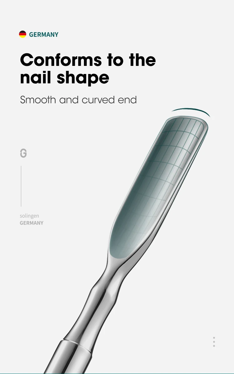 MR.GREEN Nagelhautschieber, doppelseitiger Nagellackentferner, Maniküre-Schieber-Werkzeug, Nagelschmutzreiniger, Edelstahl-Schieber für abgestorbene Haut – Detail 6