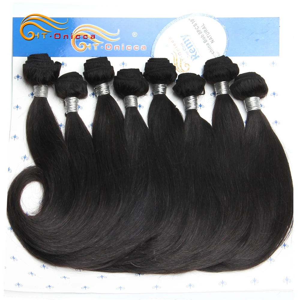 Short Curly Hair Bundles 100% Human Hair Extensions Brazilian Hair Weave Bundles 8 Pcs/Lot Ombre Bundles For Women