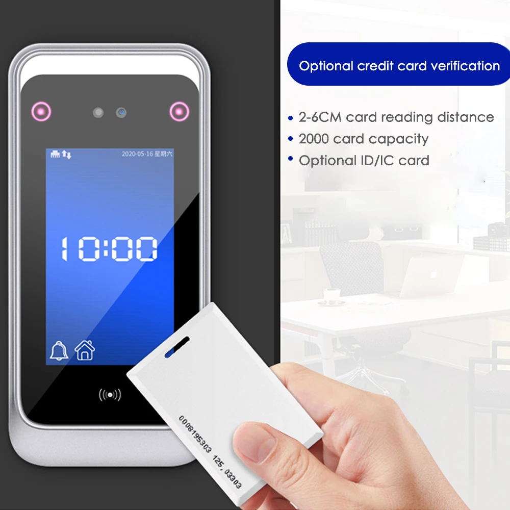 Imagem -04 - Polegada Tcp ip Reconhecimento Facial Dinâmico 125khz Rfid Controle de Acesso Comparecimento do Tempo Câmera Anti Foto Reconhecimento Vídeo 4.3