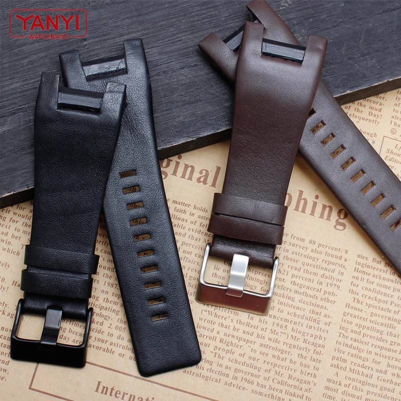 Genuine Leather Bracelet 32mm watchband for diesel watch strap wristwatches band for DZ1216 DZ1273 DZ4246 DZ4247DZ287 watch band