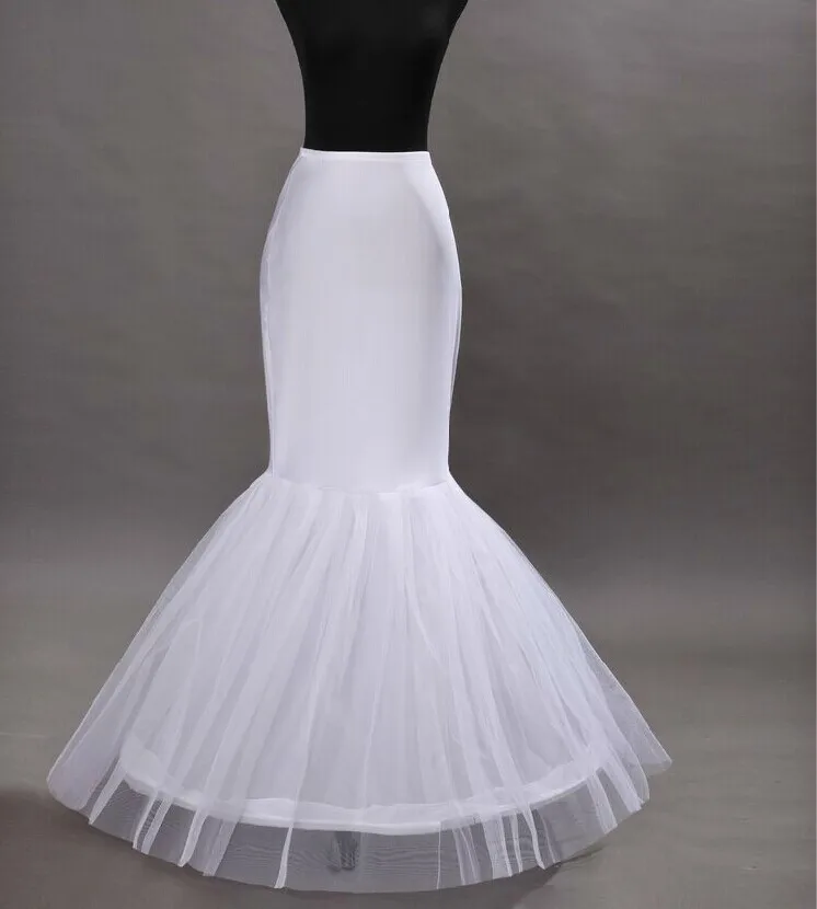 Heißer Günstige Mermaid Petticoats für hochzeit kleid tüll röcke lange weiß röcke Petticoat Bräute Petticoat Unterrock Crinolina