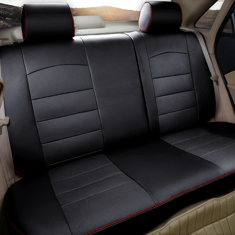 CARTAILOR Custom Seat Cover for Toyota Land Cruiser Genuine Leather & PVC Leather Seat Covers Set for Cars Protector Accessories