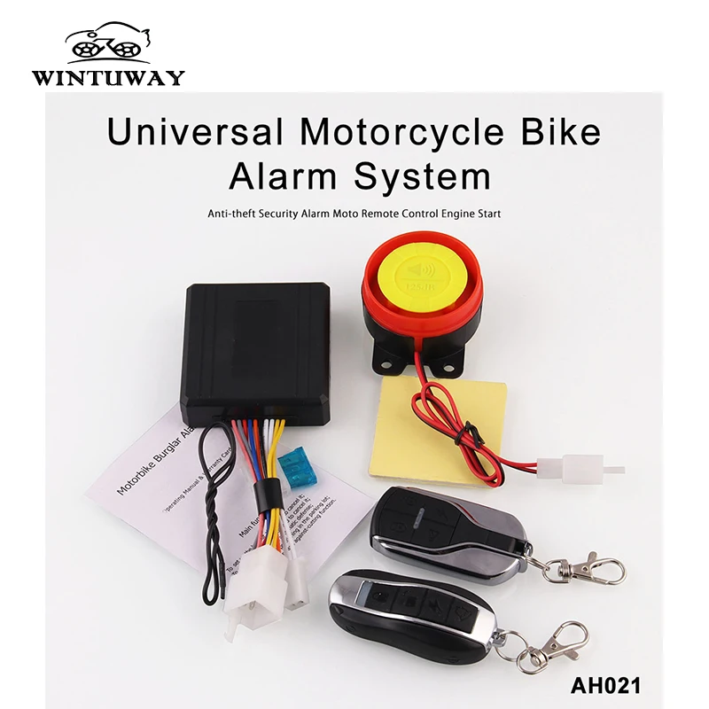 Universal Motorcycle Bike Alarm System Scooter Anti-theft Security Alarm Moto Remote Control Engine Start + Alarme Moto Speaker