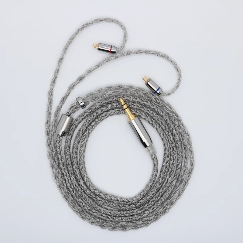 24 Cores  Single Crystal Copper Plated Silver  Graphene Headphone Upgrade Cable MMCX/0.78mm 2 Pin/QDC/TFZ Earphone Cable