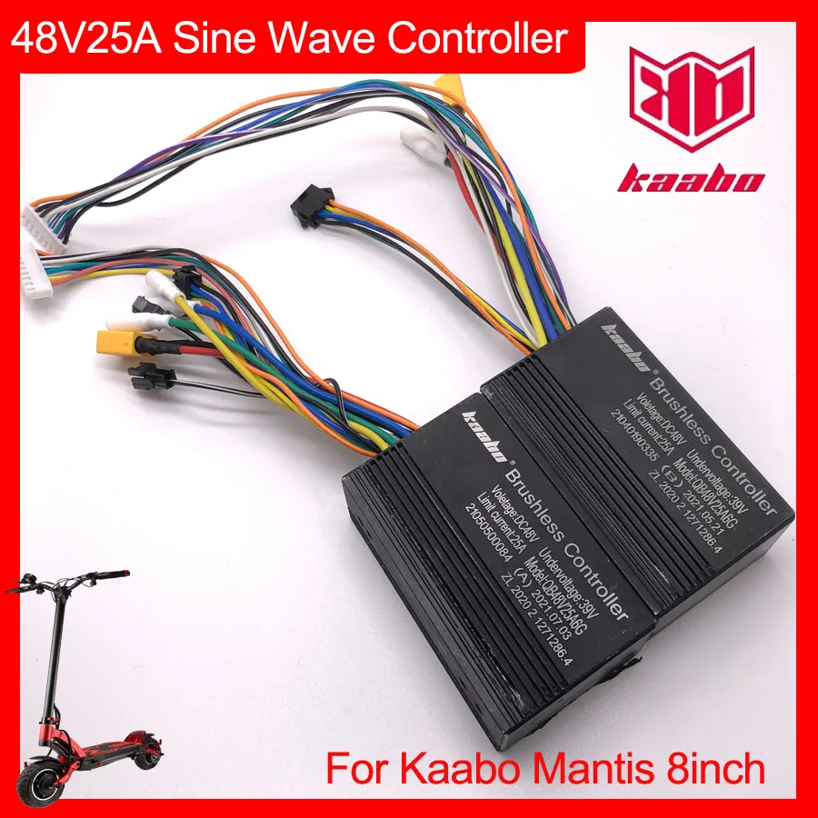 

Mantis 8 48V25A Sine Wave Controller A B Front Rear Original Kaabo Mantis 8inch 800W Hall Electric Scooter Spare Parts