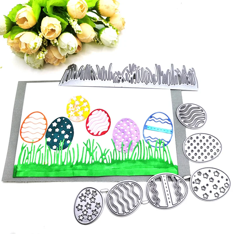 

Julyarts Grass Eggs New Cut Die for 2021 Card Making Supplies Carbon Steel Metal Cutting Dies Scrapbooking Decorative Paper Card