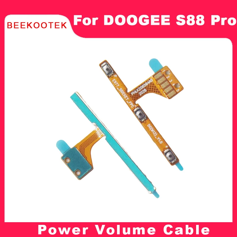 New DOOGEE S88 pro Parts Power On Off Button+Volume Key Side Flex Cable FPC For DOOGEE S88 Pro Cell Phone Repair Accessories