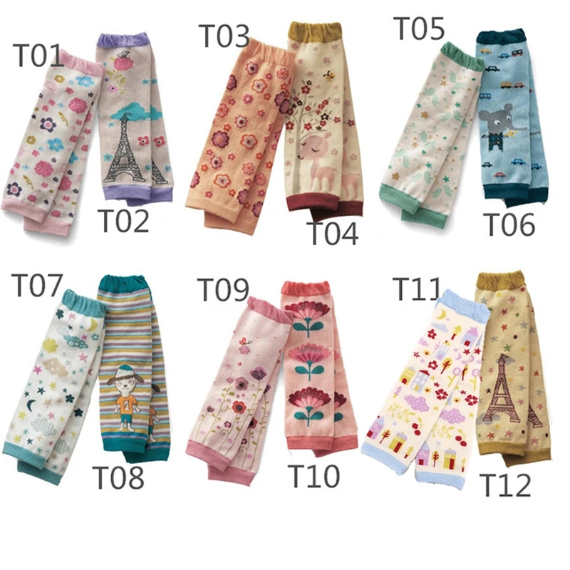 Baby Leg Warmers Girls Cartoon Soft Socks Toddler Cotton Crawling Knee Pads Newborn Floral Printing Kneecap Winter Korea Sock