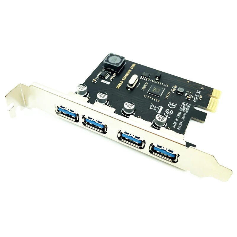 4 Port USB 3.0 PCI-E Expansion Card PCI Express PCIe USB 3.0 HUB Adapter 4-Port USB3.0 Controller USB 3 0 PCI e PCIe Express 1X