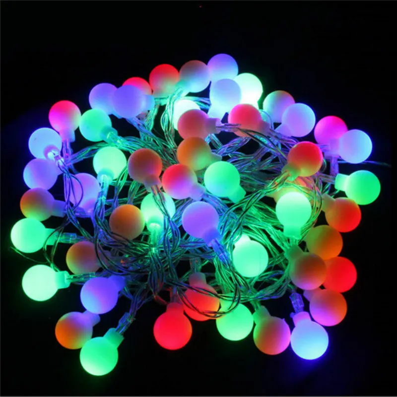 USB/Batterie Power LED Ball Girlande Lichter Fee String Wasserdichte Outdoor Lampe Weihnachten Urlaub Hochzeit Lichter Dekoration