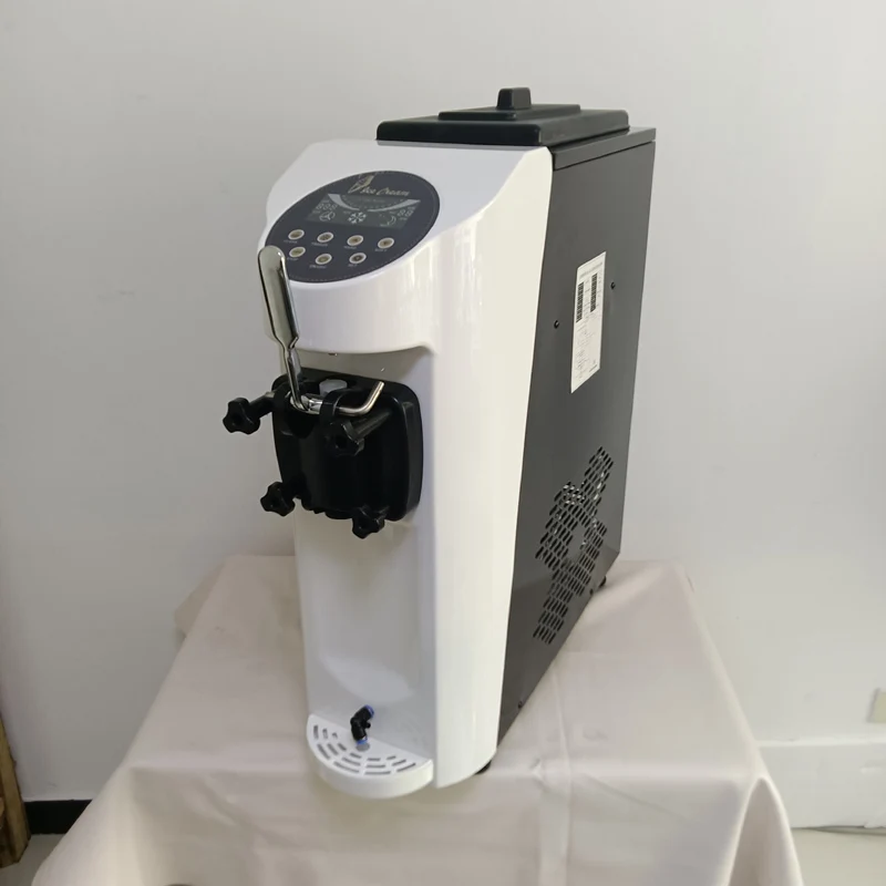 1000W Small Ice Cream Machine Desktop Single nozzle Soft Ice Cream Machine Yogurt machine Home Business Dual Use