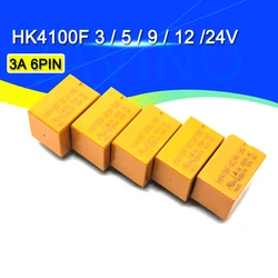 5PCS Relay HK4100F-DC12V-SHG HK4100F-DC5V-SHG 6 pin 3A 3V / 5V / 9V / 12V / 24V HK4100F-DC24V-SHG HK4100F-DC3V-SHG JAVINO