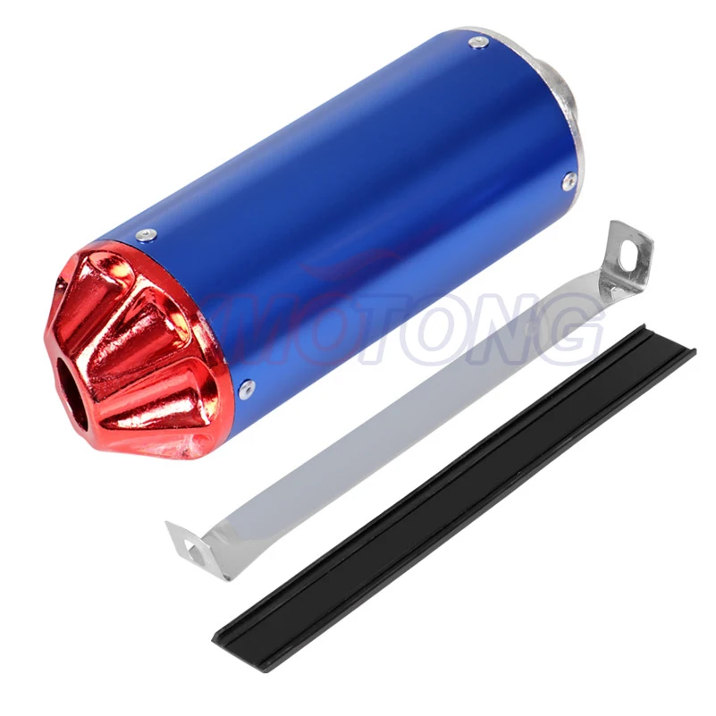 4 Color Universal Aluminum 28MM Motorcycle Exhaust Muffler Pipe Adjustable Silencer 2 Stroke For Street Scooter Motocross ATV