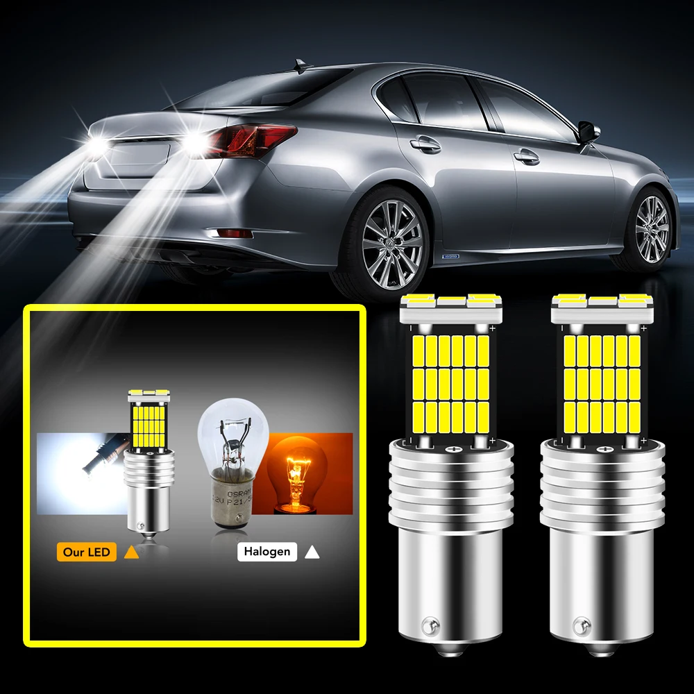 2Pcs 1156 BA15S P21W LED Bulbs Replace Car Reversing Light for CITROEN C1 C2 C3 C4 XSARA PICASSO PEUGEOT 106 107 206 207 307