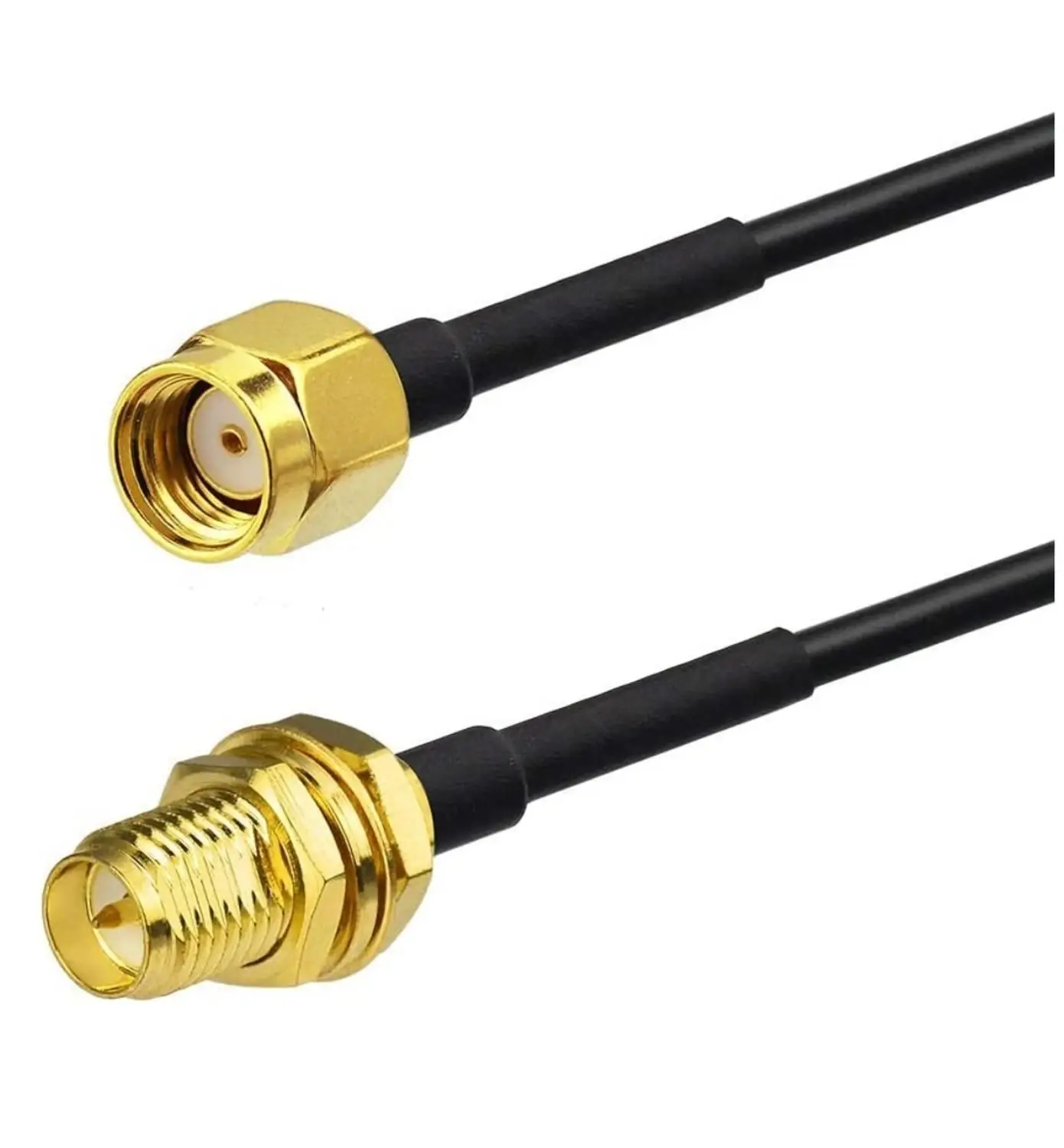 Eightwood RP-SMA Male to RP-SMA Female Wifi Antenna Coaxial Cable 2m for Mini PCI Network Card USB WiFi Router Booster IP Camera