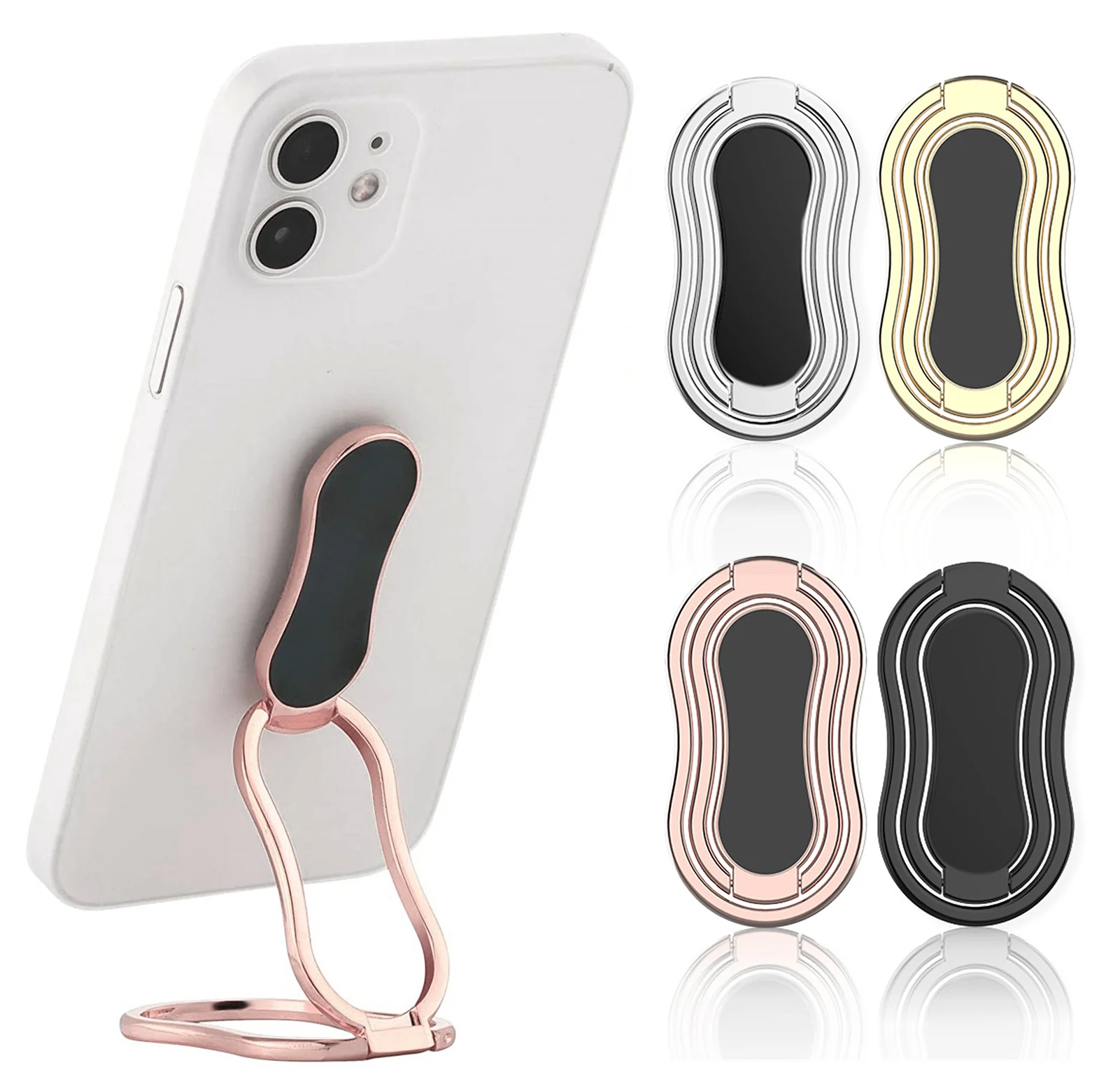 Rotatable Phone Holder 360 Rotatable Zinc Alloy Metal Finger Ring Smartphone Socket For All Smartphone Stand Skin-Friendly