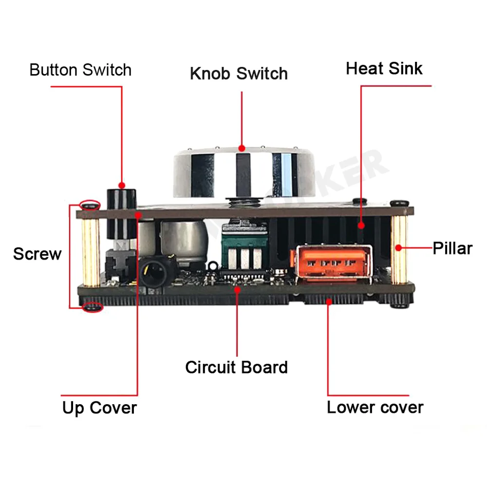 Bluetooth 5.0 TPA3116D2 Digital Power Audio Amplifier Board Amplificador Stereo Home Theater AUX 502H 1002M 502M 100Wx2 50Wx2