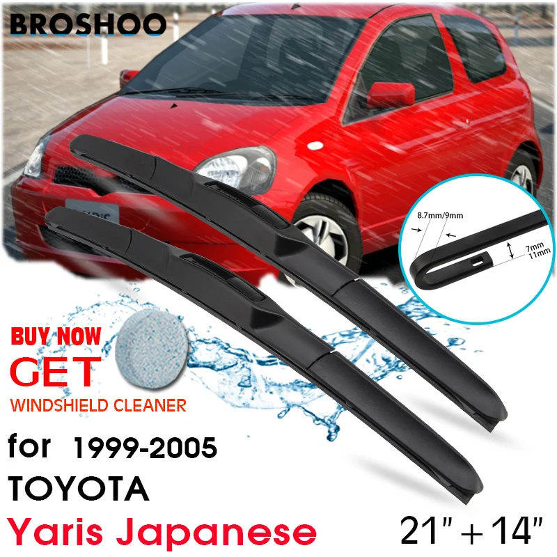 

Car Wiper Blade Front Window Windscreen Windshield Wipers Blades Auto Accessories For TOYOTA Yaris Japanese 21"+14" 1999-2005