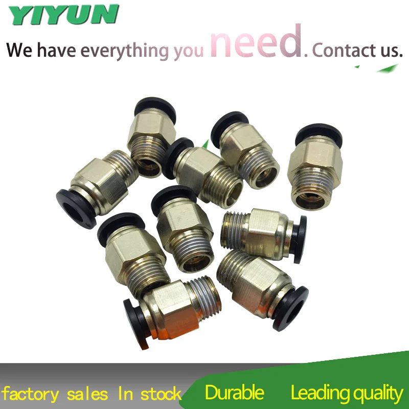 1pc PC8-01 PC8-02 PC8-03 PC8-04 PC12-01 PC12-02 PC12-03 Pneumatic threaded through connector Straight thread joint Pipe Fittings