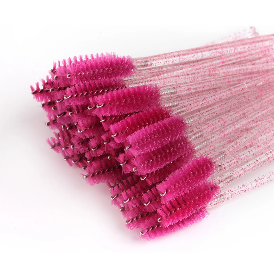 NEWCOcloser-Brosse à cils en cristal avec poignée en diamant, baguettes de mascara, outil d'extension de cils, bonne qualité, poulet, paquet de 50 pièces