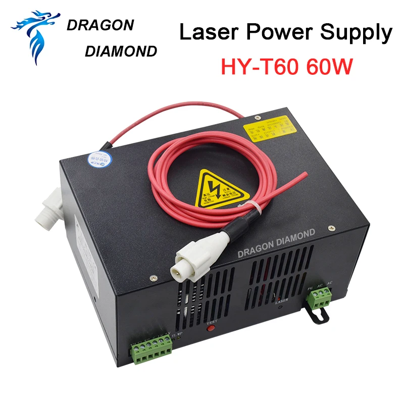 Dragon Diamond 60W CO2 Laser Power Supply for CO2 Laser Engraving Cutting Machine 220V/110V HY-T60