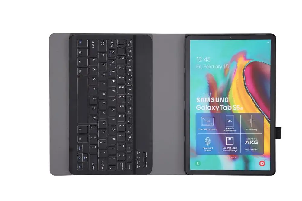 Casing Keyboard Bluetooth untuk Samsung Galaxy Tab S6 Lite 10.4 "P610 P615 Inci Sampul Keyboard Funda Casing Stand Ramping Ringan