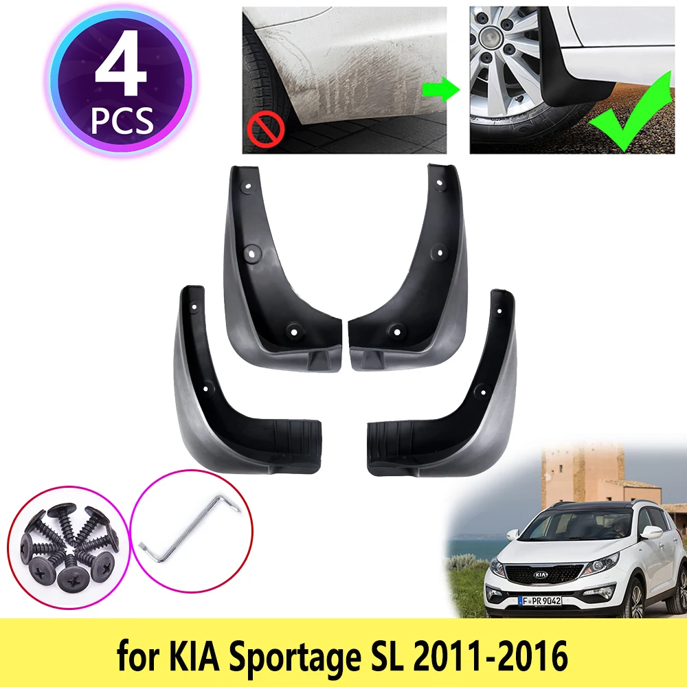 

4PCS for KIA Sportage SL 2011 2012 2013 2014 2015 2016 New Mudguards Mudflaps Fender Mud Flap Splash Guards Car Rear Accessories