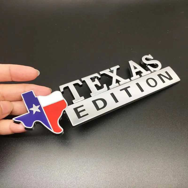 3D metal TEXAS Edition Emblem  badge  decal car sticker For Universal Cars Motorcycle Decorative Accessories Car Styling