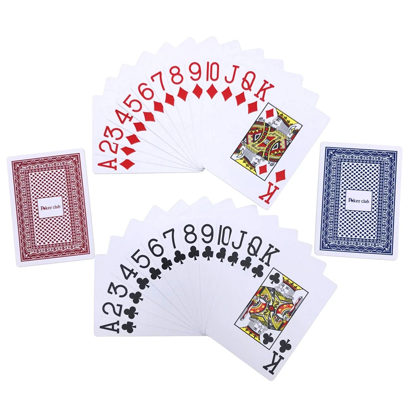 2Pcs/Lot Top Grade Texas Hold\'em Baccarat Poker Card Plastic Waterproof Smooth Playing Cards Bridge Board Games 63*88mm qenueson