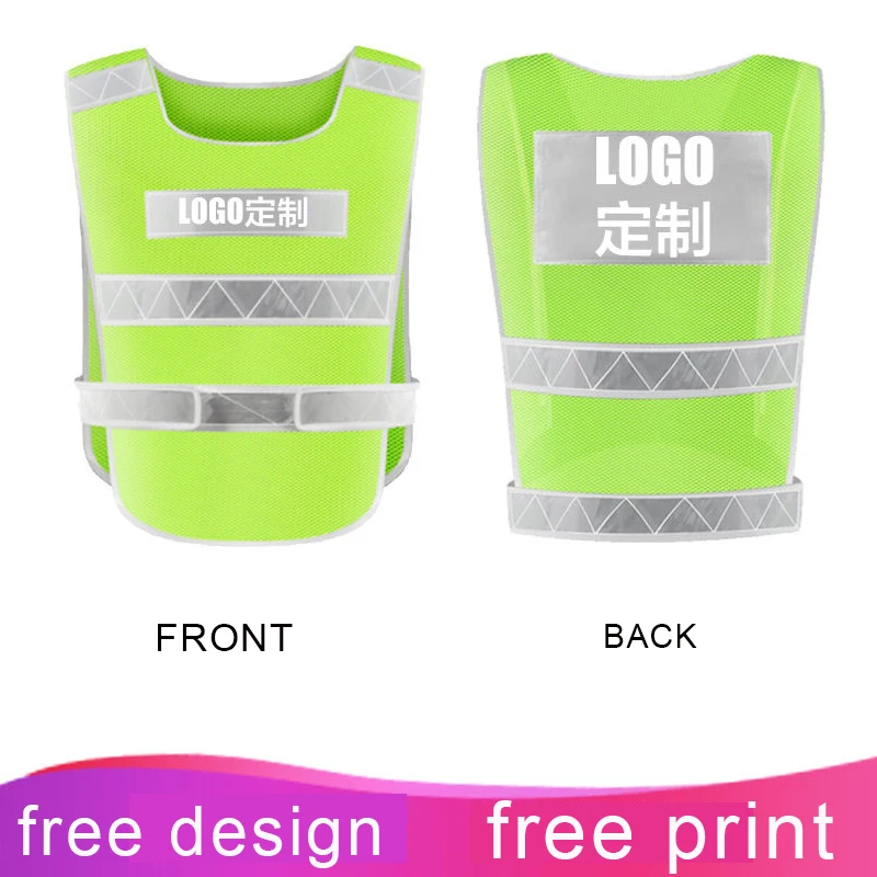 

Slim Fit High Visibility Mesh Safety Vest Adjustable breathable mesh fabric lightweight Reflective Work Vest Construction Work