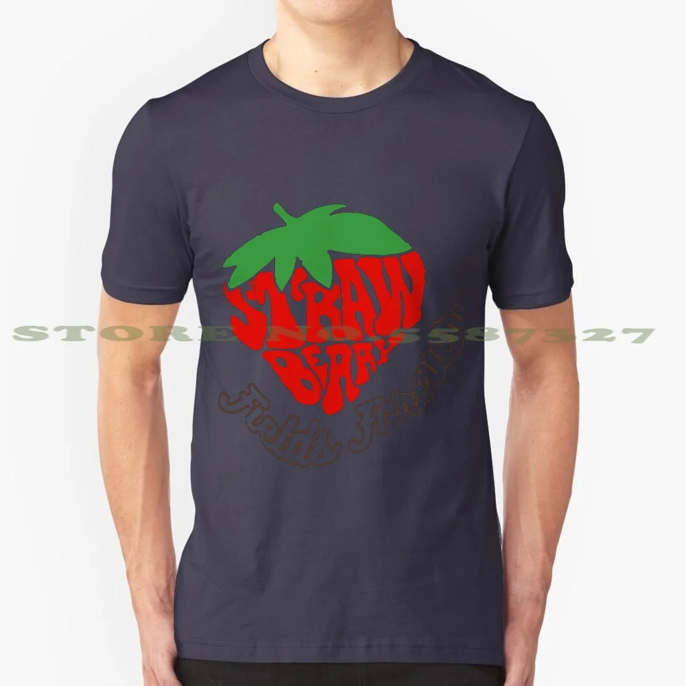 Strawberry Fields Forever 100% Cotton T-Shirt John Paul Ringo George Music Hits Albums Songs 60S Band Guitar Drums Bass Singing